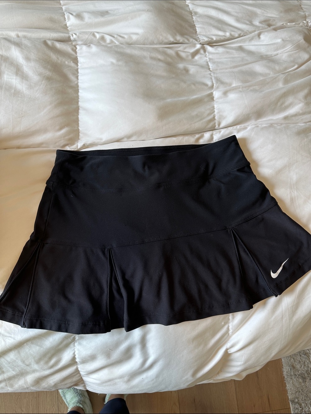 Nike Black Dri-FIT Athletic Skirt with White Logo